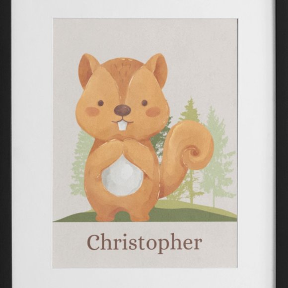 Nursery or Child's Bedroom Personalized Custom Wall Art, 8x10 Unframed - Picture 7 of 11